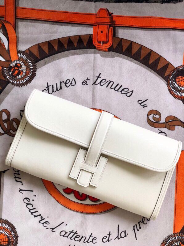 에르메스 지제 엘란29 나타 화이트 스위프트 송아지가죽 내부 양가죽